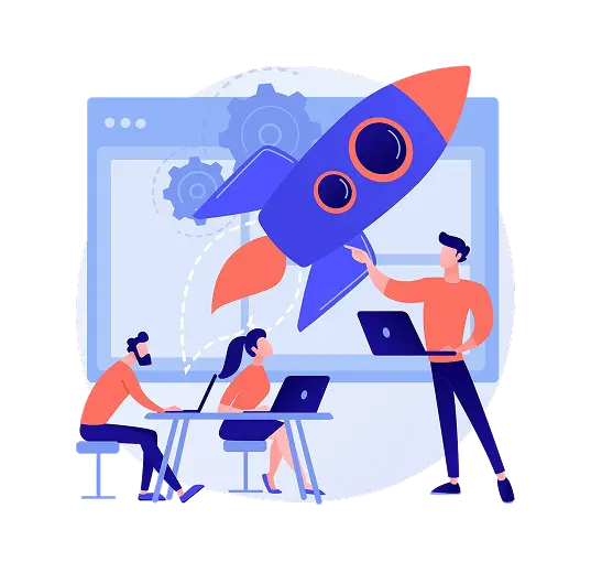 Diverse group of small business professionals collaborating